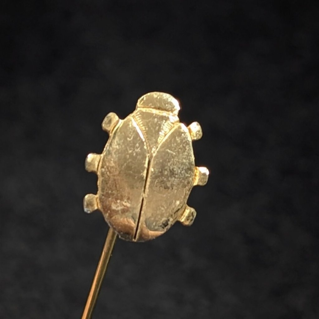 Vintage Gold Tone Lady Bug Stick Pin